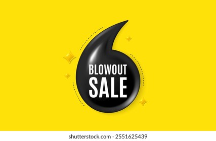 Offer 3d quotation banner. Blowout sale tag. Special offer price sign. Advertising discounts symbol. Blowout sale quote message. Quotation comma yellow banner. Vector