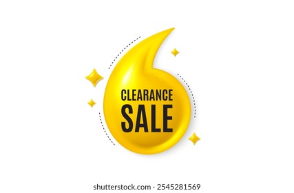 Offer 3d quotation banner. Clearance sale tag. Special offer price sign. Advertising discounts symbol. Clearance sale quote message. Yellow quotation comma banner. Vector