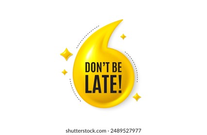 Offer 3d quotation banner. Dont be late tag. Special offer price sign. Advertising discounts symbol. Dont be late quote message. Yellow quotation comma banner. Vector