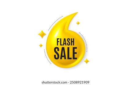 Offer 3d quotation banner. Flash Sale tag. Special offer price sign. Advertising Discounts symbol. Flash sale quote message. Yellow quotation comma banner. Vector