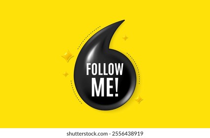 Offer 3d quotation banner. Follow me tag. Special offer sign. Super offer symbol. Follow me quote message. Quotation comma yellow banner. Vector