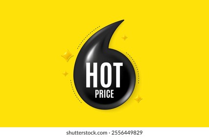 Offer 3d quotation banner. Hot Price tag. Special offer Sale sign. Advertising Discounts symbol. Hot price quote message. Quotation comma yellow banner. Vector