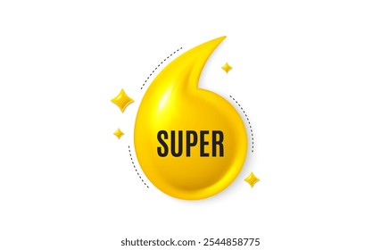 Offer 3d quotation banner. Super tag. Special offer sign. Best value promotion symbol. Super quote message. Yellow quotation comma banner. Vector