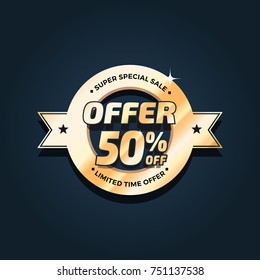 Offer 50% Off Badge