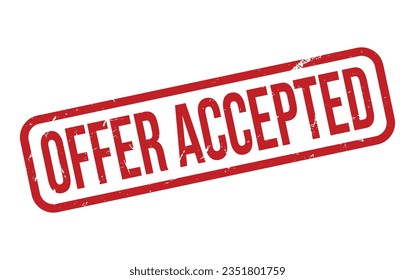Oferta Vector de sello de goma aceptado