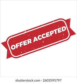 Offer Accepted Rubber Stamp Seal.
