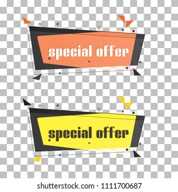 Offer Banners. Vector Illustration.