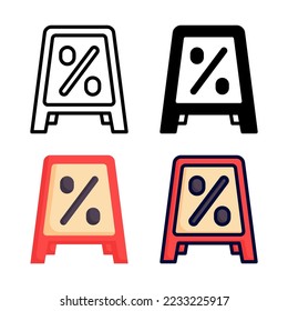 Offer board Icon Set Style Collection