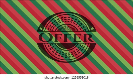 Offer christmas badge.