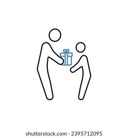 offer concept line icon. Simple element illustration. offer concept outline symbol design.