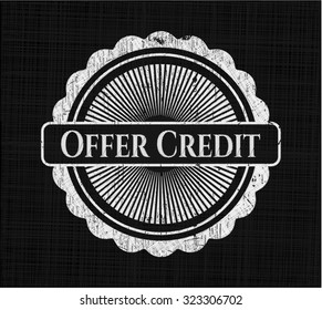 Anbieten von Guthaben mit Chalkboard-Textur