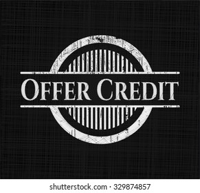 Offer Credit with chalkboard texture