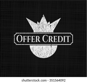 Offer Credit with chalkboard texture