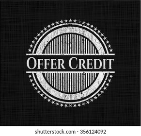 Crédito de oferta con textura de pizarra