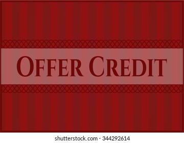 Offer Credit colorful banner