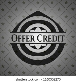 Offer Credit dark emblem. Retro