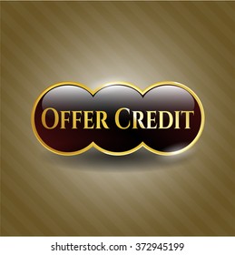 Offer Credit golden emblem or badge