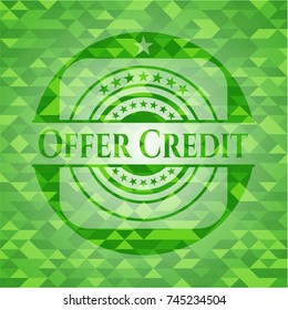 Offer Credit green mosaic emblem