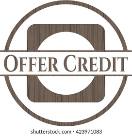 Offer Credit realistic wooden emblem