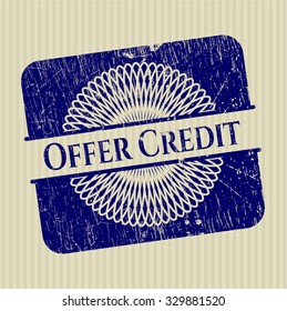 Offer Credit rubber grunge texture stamp