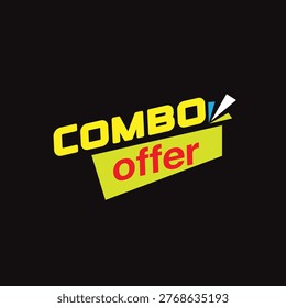 offer design, typography, promotional, special, modern, stylish, trendy, combo offer vector