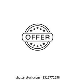 Offer, discount badge, banner isolated icon. - VECTOR 