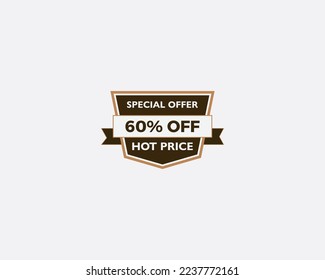 Offer discount label icon design in vector illustration.