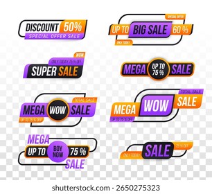 Oferta preço de desconto etiqueta venda rótulo banner promoção ícone design especial fita quadro gráfico modelo cartaz mercado loja folheto cupom coleção varejo barato papel moda web origami conceito

