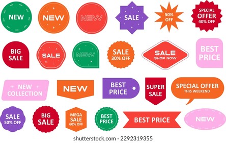 offer discount tag design template, super sale