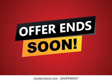 offer ends soon poster banner graphic design icon logo sign symbol social media website coupon

