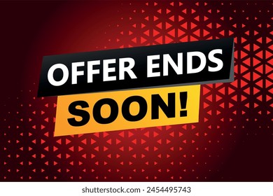 offer ends soon poster banner graphic design icon logo sign symbol social media website coupon

