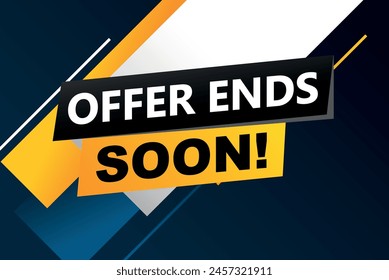 offer ends soon poster banner graphic design icon logo sign symbol social media website coupon


