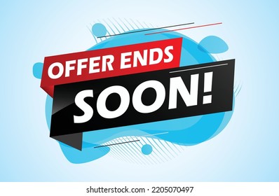 Offer ends soon. Poster flyer banner. Special offer price sign. Advertising discounts symbol. Thought speech bubble with quotes. Offer ends soon chat think megaphone message. Vector