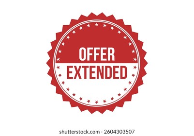 Offer Extended red ribbon label banner.