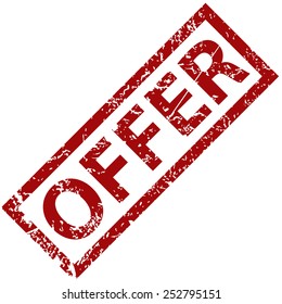 Offer grunge rubber stamp on a white background. Vector illustration