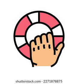 offer to help when you can color icon vector. offer to help when you can sign. isolated symbol illustration