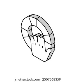 Ofrezca ayuda cuando pueda. Vector de íconos isométricos. Ofrezca ayuda cuando pueda firmar. Ilustración de símbolos aislados