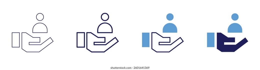 Offer letter​ icon in 4 different styles. Thin Line, Line, Bold Line, Duotone. Duotone style. Editable stroke.