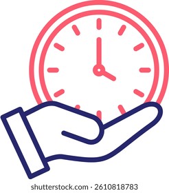 Offer Up Icon Color Vector Illustration