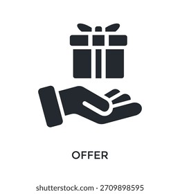 Estilo de glifo de icono de oferta. Ilustración vectorial Para El Diseño gráfico