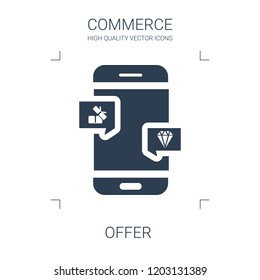 offer icon. high quality filled offer icon on white background. from commerce collection flat trendy vector offer symbol. use for web and mobile