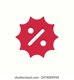 offer icon, isolated flat color style icon