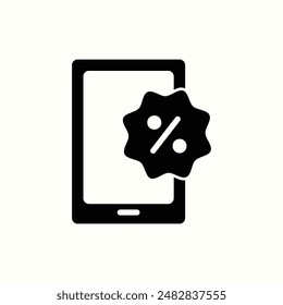 offer icon, isolated glyph icon theme ecommerce
