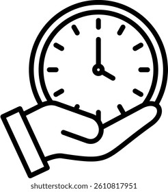 Offer Up Icon Line Vector Illustration