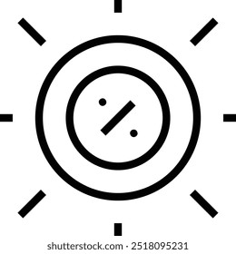 offer icon. Thin linear style design isolated on white background