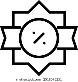 offer icon. Thin linear style design isolated on white background