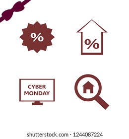 offer icon. offer vector icons set cyber monday computer, search house, discount tag and percent up