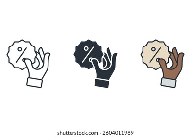 offer icons isolated on White Background. Flat style design