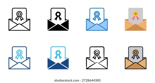 Ofrecer íconos de letras para establecer múltiples estilos de colección. Trazo editable 
