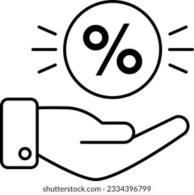 Diseño de iconos de línea de oferta